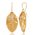 Boucles d&#39;oreilles en or 18 carats en or jaune plaqué